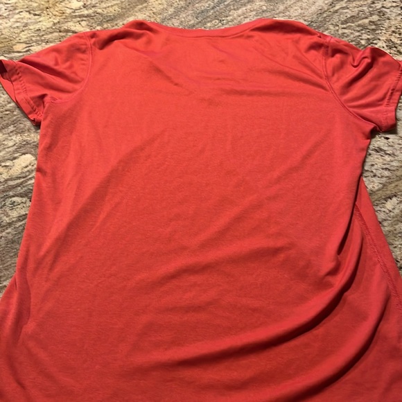 NIKE dri fit large v-neck polyester rust/burnt orange color EUC - Picture 4 of 4